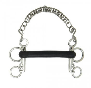 Pelham Mullen Flexible Mouth Rubber Bit Short